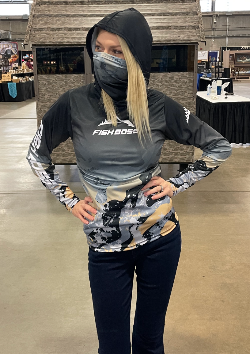 Fish Boss Fishing Jersey with Hood and Mask