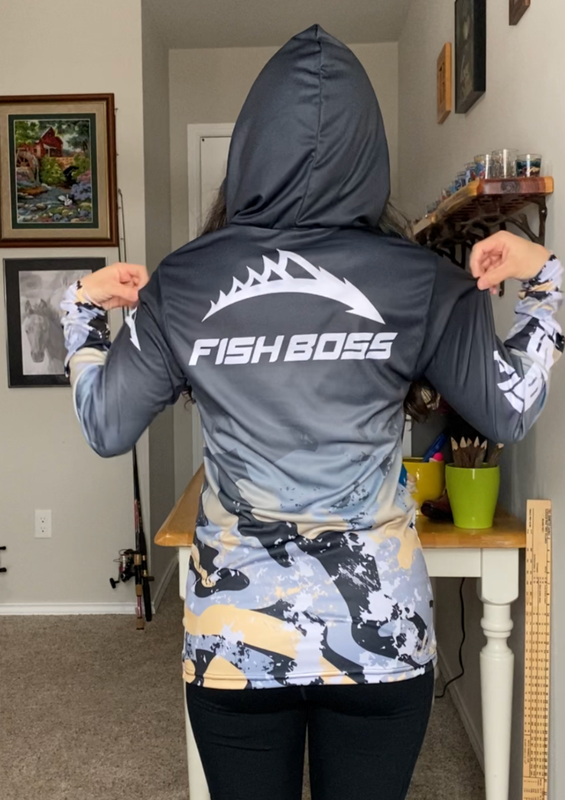 Fish Boss Fishing Jersey with Hood and Mask