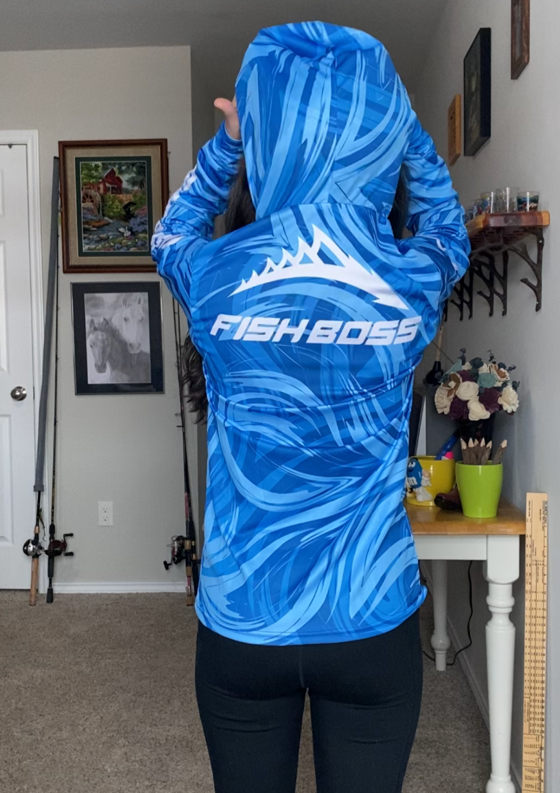 Fish Boss Fishing Jersey with Hood and Mask