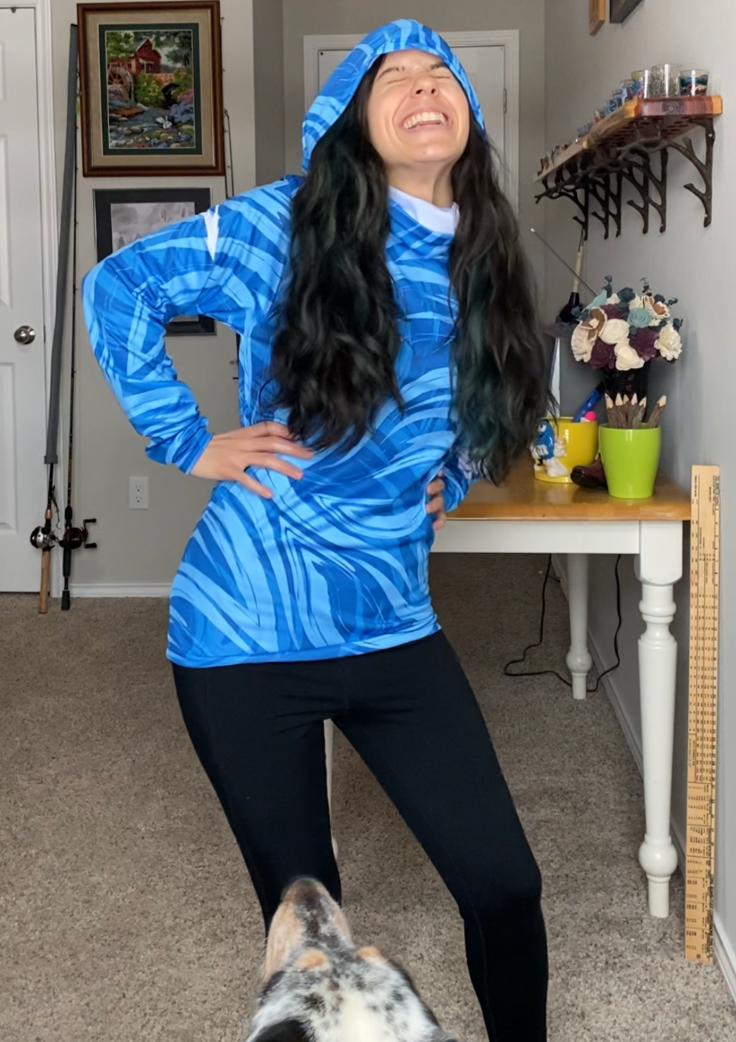 Fish Boss Fishing Jersey with Hood and Mask