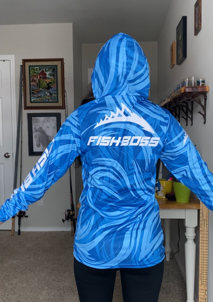 Fish Boss Fishing Jersey with Hood and Mask