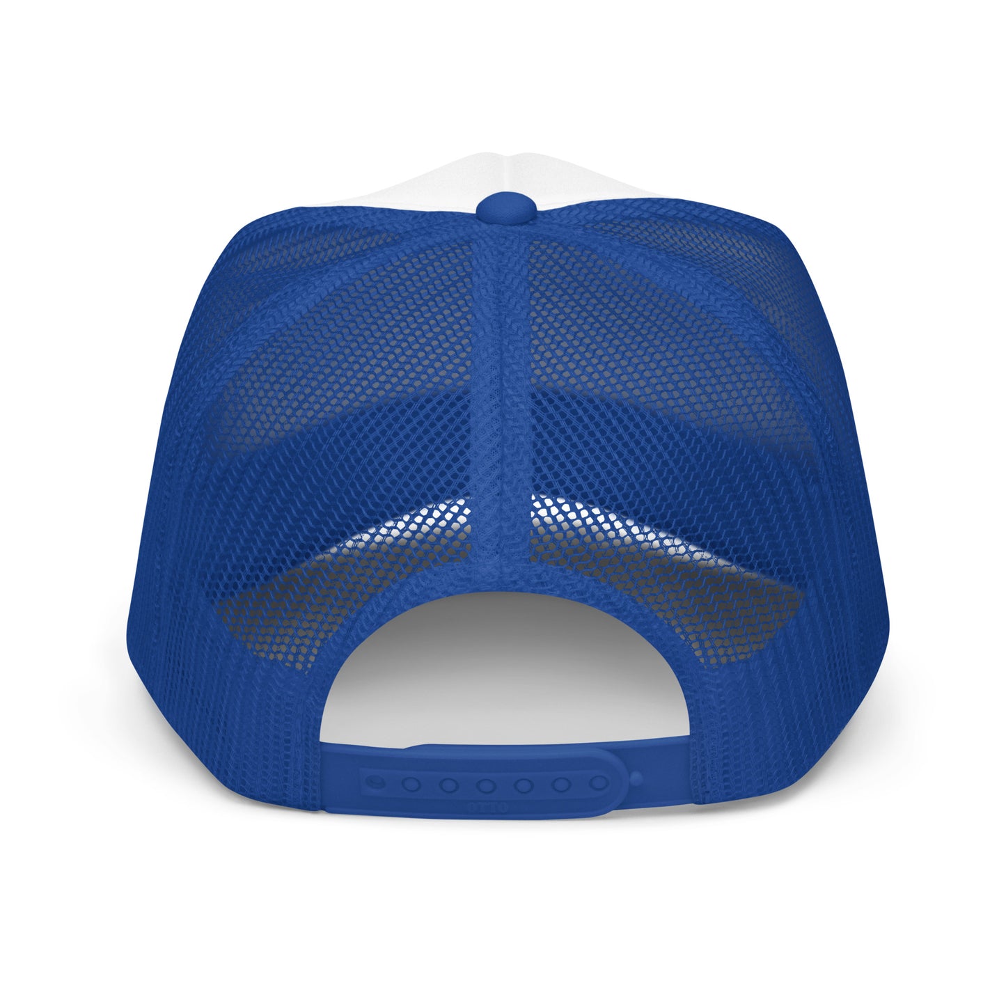Fish Boss Foam Trucker Hat - Red White Blue Gold / Black